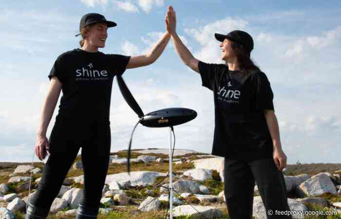 Shine wind turbine is small enough to fit in a backpack