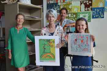 Maud (10) ontwerpt nieuw stedenbandlogo