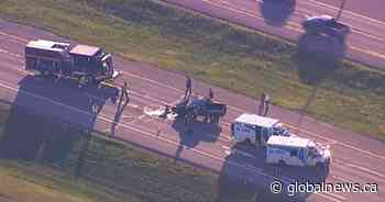 Woman seriously injured in Deerfoot Trail crash south of Calgary