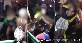 Moment bikini thug attacks man with machete at Wolverhampton pub 'beach party' - Birmingham Live
