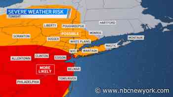 Storms Threatening With Damaging Winds, Large Hail Sweep Through NJ Late Monday