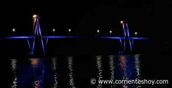 El Puente Belgrano se ilumina de violeta para concientizar del buen trato a personas mayores - CorrientesHoy.com