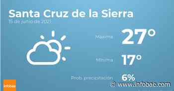 Previsión meteorológica: El tiempo hoy en Santa Cruz de la Sierra, 15 de junio - infobae