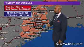 Houston forecast: Chance for pop-up thunderstorms Tuesday evening as heat continues - KHOU.com