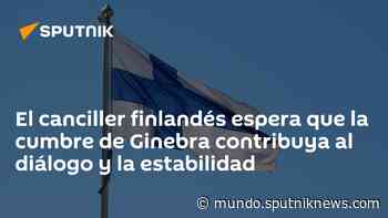 El canciller finlandés espera que la cumbre de Ginebra contribuya al diálogo y la estabilidad - Sputnik Mundo