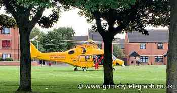 Recap as air ambulance lands in Grimsby as Freeman Street cordoned off - Grimsby Live