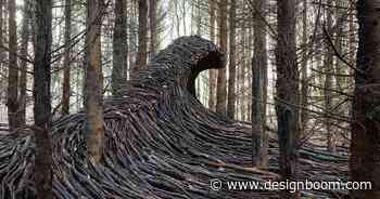 photographer builds 9 massive deadwood waves in a forest near hamburg - Designboom