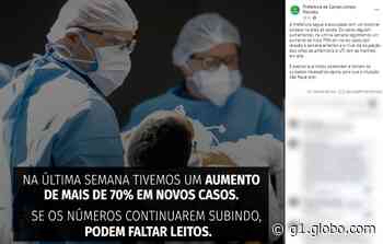 Prefeitura de Campo Limpo Paulista alerta para possível falta de leitos com o aumento de casos de Covid e pede colaboração de moradores - G1