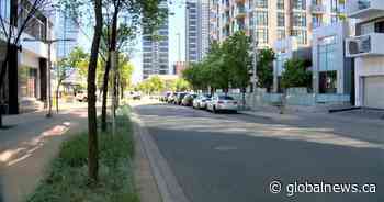Wind gusts send stones falling from 27th floor of downtown Calgary building