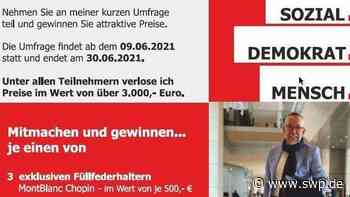 Wahlkampf im Landkreis Neu-Ulm: Luxus-Füller zu gewinnen: SPD-Kandidat Karl-Heinz Brunner eckt mit Kampagne an - SWP