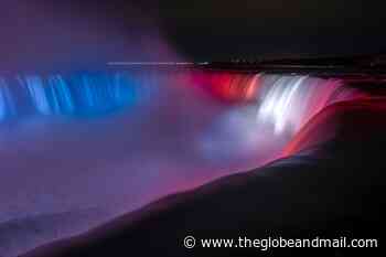Confusion follows after Niagara Falls lit in red, blue and white over the weekend - The Globe and Mail