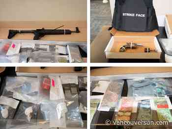 Three arrested as RCMP seize guns and drugs during raid in Maple Ridge