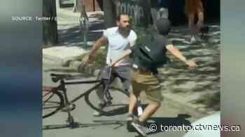 Police investigating after violent altercation between driver and cyclist captured on video