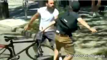 Violent altercation between driver and cyclist in Toronto captured on video