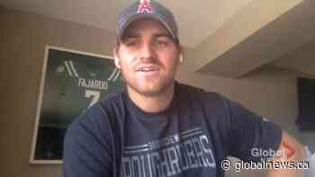 Saskatchewan Roughriders’ Cody Fajardo shares love of baseball