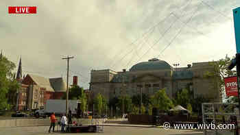 The tight rope goes up at D'Youville ahead of Thursday's Wallenda walk