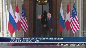Biden gifts Putin crystal bison sculpture from Steuben County