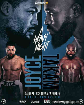 Joe Joyce battles Carlos Takam on July 24th at SSE Arena, Wembley