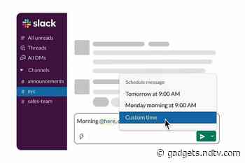 Slack Getting Scheduled Send Message Feature, Users Can Now Set Custom Date, Time for Messages