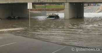 City of Regina says 50-70 mm of rain fell in span of 2 hours Friday, cleanup continues