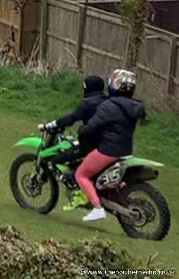 Nuisance County Durham biker narrowly misses young girl and pram - The Northern Echo