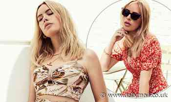 Tanya Burr shows off her incredible figure and toned midriff in summery garments