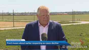 Premier Doug Ford muses about moving up Step 2 of COVID-19 reopening plan