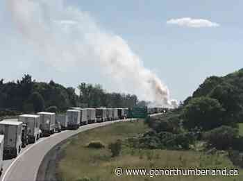 Traffic Stopped after Tractor Trailer Fire on Westbound 401 Near Colborne - 93.3 myFM
