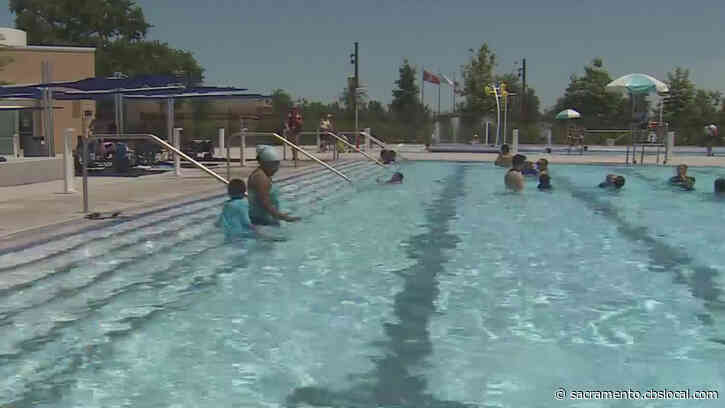 Day 2 Of Heatwave, Families Swim At Elk Grove Aquatic Center To Cool Off