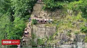Appley Bridge: Police appalled as teenagers jump into quarry