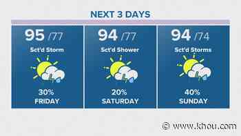 Houston forecast: Warm, humid Thursday evening, eye on Potential Tropical Cyclone 3 - KHOU.com