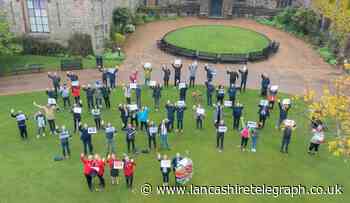 Businesses and individuals take part in ‘net-walk’ for Pendleside Hospice