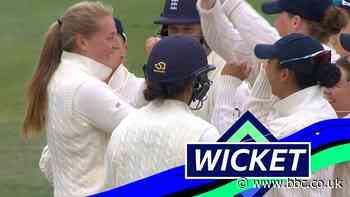 England v India: Sophie Ecclestone dismisses Harmanpreet Kaur early on day three