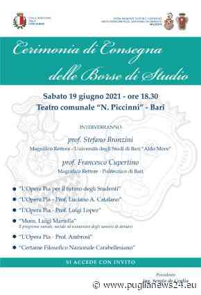 Bari, cerimonia di consegna delle borse di studio indette dall’Opera Pia Monte di Pietà di Molfetta - Puglia News 24