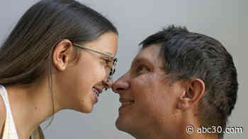 Father gives daughter part of his liver after she nearly died from internal bleeding