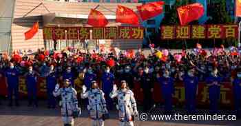 China launches first three-man crew to new space station - The Reminder