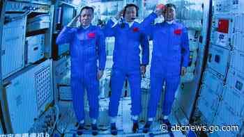 Crew starts making China's new space station their home