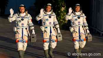 Chinese crewed spaceship docks with new space station