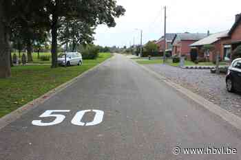 Snelheidsbeperking in Alken ondersteboven geschilderd (Alken) - Het Belang van Limburg Mobile - Het Belang van Limburg