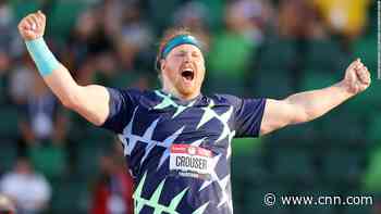 American Ryan Crouser breaks shot put world record