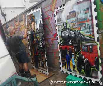 Artists stamps history on Bolton post office wall - The Bolton News