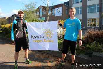 Leerkrachten lopen 75 kilometer als eerbetoon voor overleden collega - Gazet van Antwerpen
