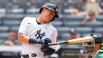 Yankees' Gio Urshela remains in game after getting broken bat splinter in eye