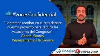 Representante Gabriel Santos habla del proyecto que le recorta vacaciones a los congresistas - Confidencial Colombia