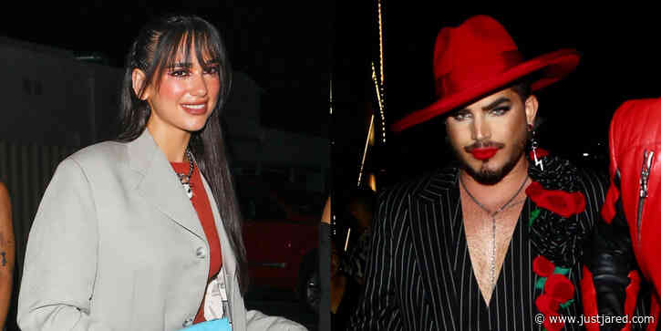 Adam Lambert & Dua Lipa Party Together at Pride Event!