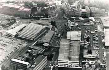 Aerial photo shows Blackburn town centre as it was in 1982