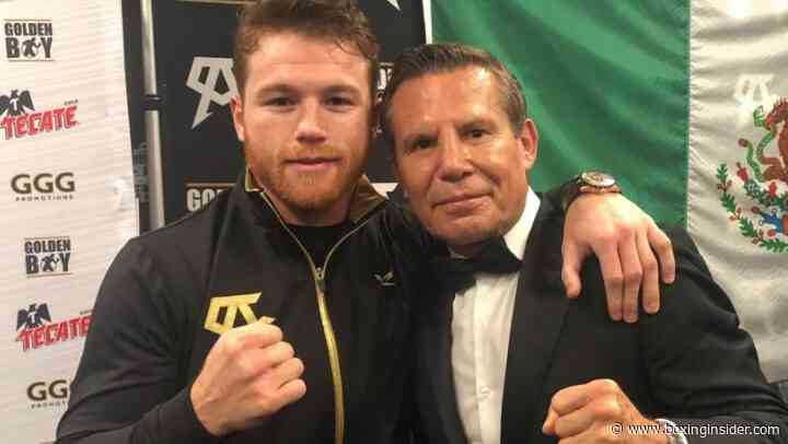 Canelo Alvarez Works The Corner Of Julio Cesar Chavez Sr. As He Stepped Into The Ring One Final Time