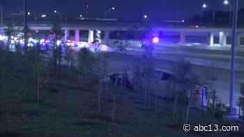Woman killed after car flips onto Highway 288 embankment - KTRK-TV