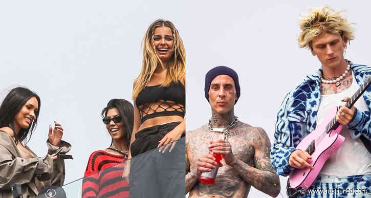 Megan Fox, Kourtney Kardashian, & Addison Rae Attend Machine Gun Kelly & Travis Barker's Rooftop Concert!