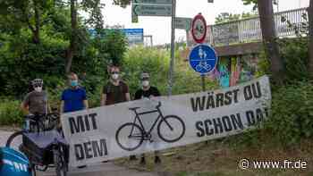 Demo am Nidda-Radweg zum Eschersheimer Schwimmbad - fr.de